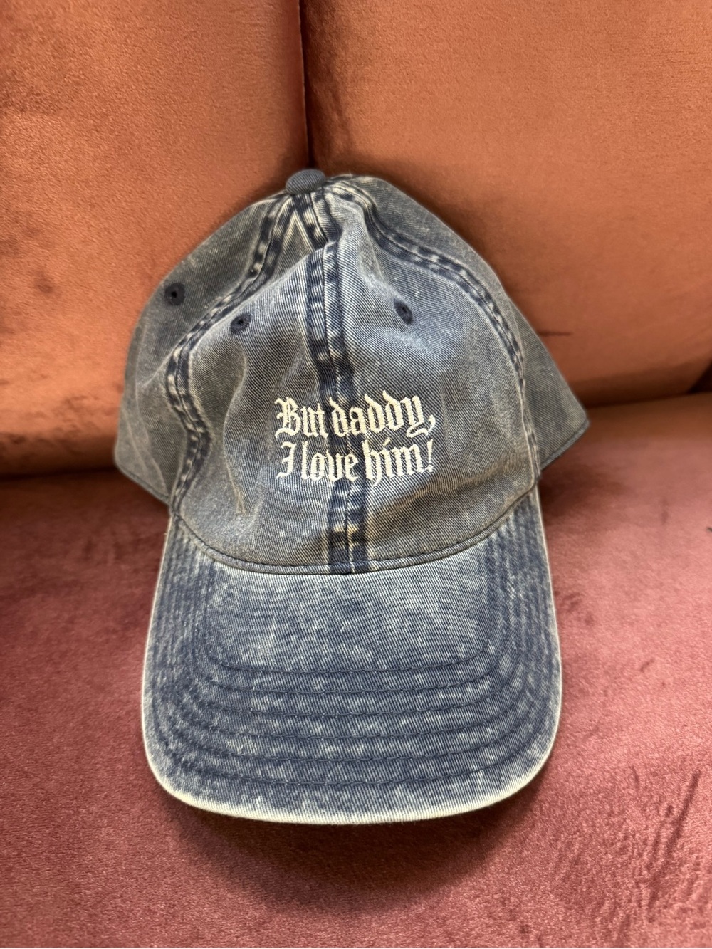 Disney/ Little Mermaid Washed Blue Baseball Cap w/ Embroidery